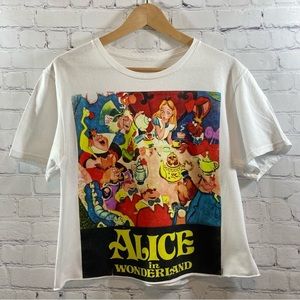 Alice in Wonderland Crop Top, Size Small